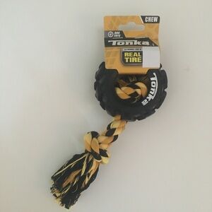 NEW Tonka Dog Toy Rubber Chew and Short Rope Interactive Play